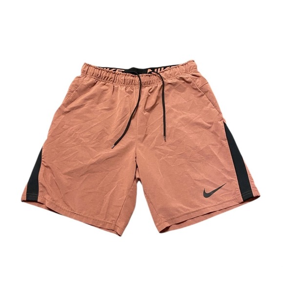 Nike Other - Nike Shorts Mens M Dri-FIT Standard Fit Stretch Training Coral Black Drawstring
